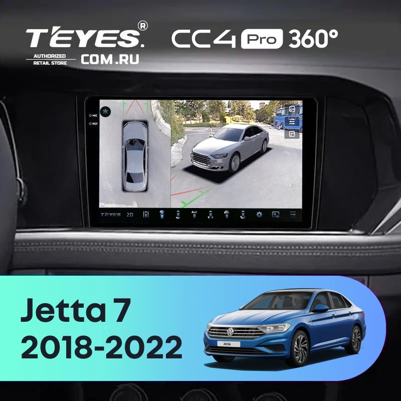 Штатная магнитола Teyes CC4 Pro 360 12/256 Volkswagen Jetta 7 (2018-2022)