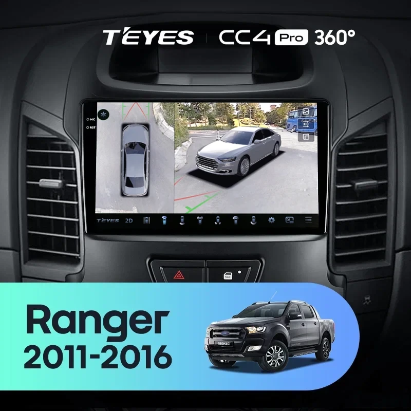 Штатная магнитола Teyes CC4 Pro 360 12/256 Ford Ranger (2011-2016) F2