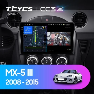 Штатная магнитола Teyes CC3 2K 4/64 Mazda MX-5 (2008-2015)