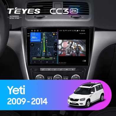 Штатная магнитола Teyes CC3 2K 360 6/128 Skoda Yeti 5L (2009-2014)