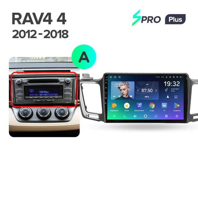 Штатная магнитола Teyes SPRO Plus 4/64 Toyota RAV4 (2012-2018)