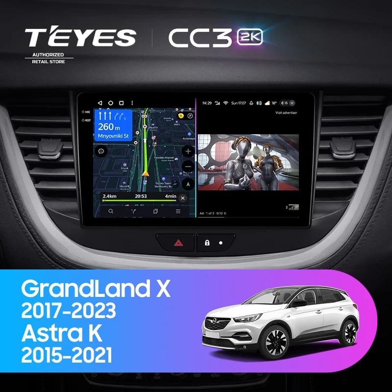 Штатная магнитола Teyes CC3 2K 4/32 Opel Astra K (2015-2021)