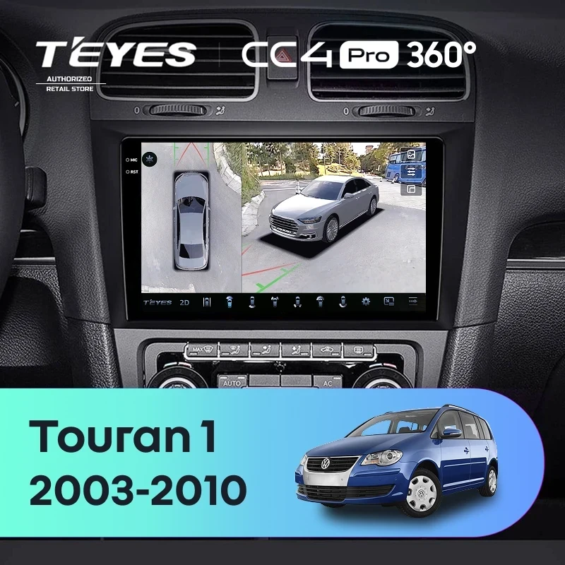 Штатная магнитола Teyes CC4 Pro 360 12/256 Volkswagen Touran 1 (2003-2010)
