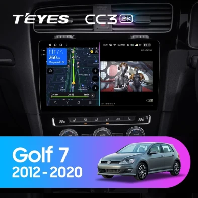 Штатная магнитола Teyes CC3 2K 4/32 Volkswagen Golf 7 MK7 (2012-2020) Правый руль