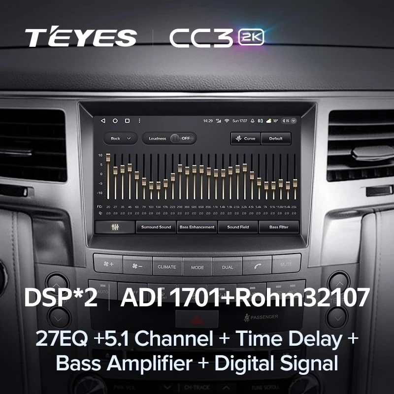 Штатная магнитола Teyes CC3 2K 4/32 Lexus LX570 J200 3 (2007-2015) Тип-C