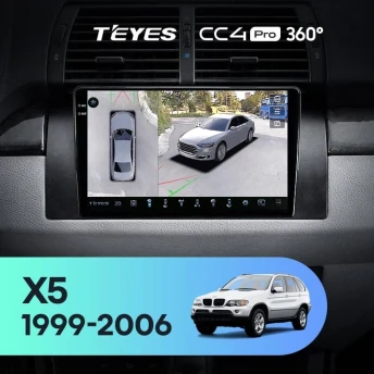 Штатная магнитола Teyes CC4 Pro 360 8/128 BMW X5 E39 E53 (1999-2006)