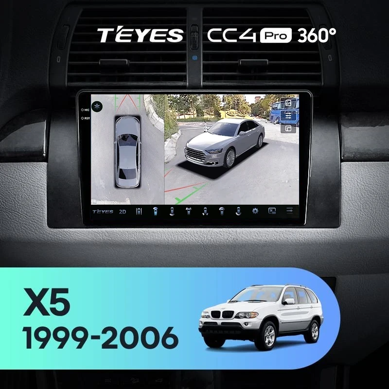 Штатная магнитола Teyes CC4 Pro 360 8/128 BMW X5 E39 E53 (1999-2006)