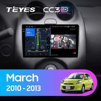 Штатная магнитола Teyes CC3 2K 4/64 Nissan March K13 (2010-2013)
