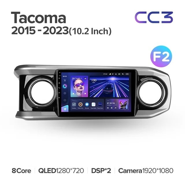 Штатная магнитола Teyes CC3 4/32 Toyota Tacoma N300 (2015-2023) F2