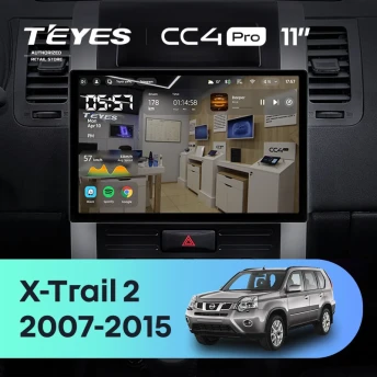 Штатная магнитола Teyes CC4 Pro 8/128 Nissan X-Trail T31 (2007-2015) (11")