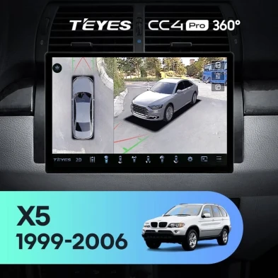 Штатная магнитола Teyes CC4 Pro 360 8/128 BMW X5 E39 E53 (1999-2006) (13")