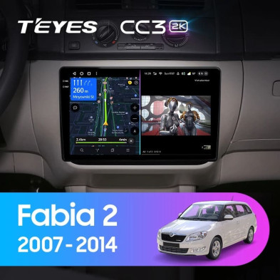 Штатная магнитола Teyes CC3 2K 4/32 Skoda Fabia 2 (2007-2014) (10 inch Universal)