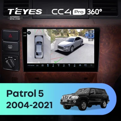 Штатная магнитола Teyes CC4 Pro 360 12/256 Nissan Patrol V 5 Y61 (2004-2021) F3