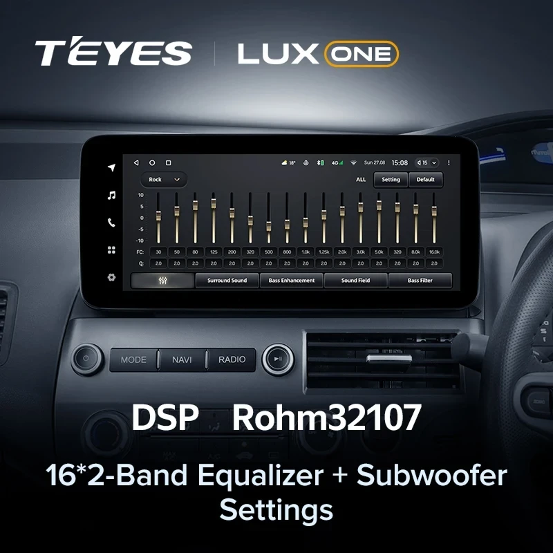 Штатная магнитола Teyes LUX ONE 360 6/128 Honda Civic 8 FK FN FD (2005-2012) Правый руль