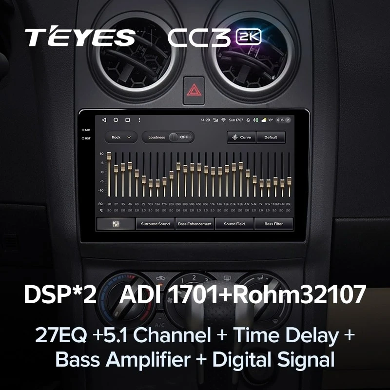 Штатная магнитола Teyes CC3 2K 6/128 Nissan Qashqai 1 J10 (2006-2013) F1