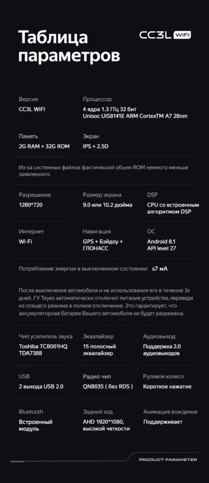 Штатная магнитола Teyes CC3L WiFi 2/32 Kia Cerato 3 YD (2013-2017) F1 Тип-AB