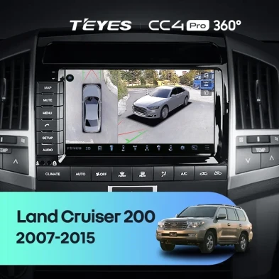 Штатная магнитола Teyes CC4 Pro 360 12/256 Toyota Land Cruiser 11 200 (2007-2015) F2 Тип-A