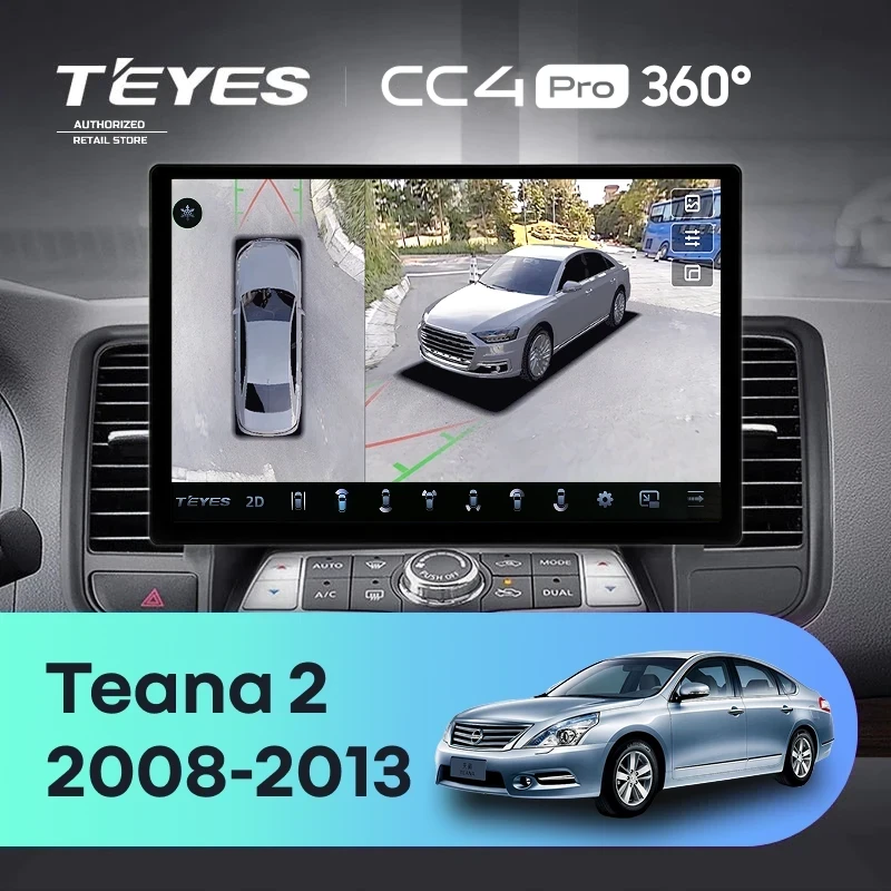 Штатная магнитола Teyes CC4 Pro 360 12/256 Nissan Teana J32 (2008-2013) Тип-B (13")