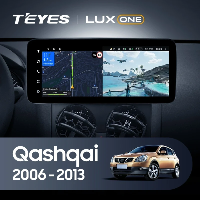 Штатная магнитола Teyes LUX ONE 360 6/128 Nissan Qashqai 1 J10 (2006-2013)