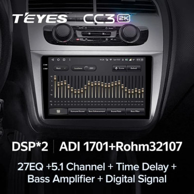 Штатная магнитола Teyes CC3 2K 4/32 Skoda Roomster (2006-2015)