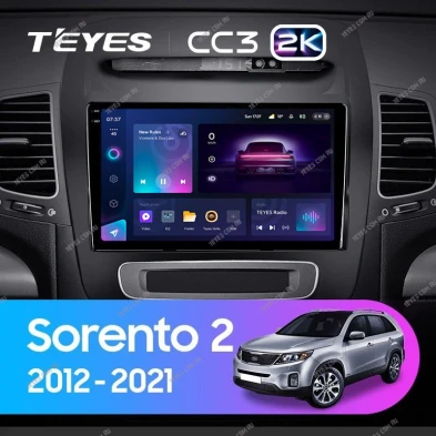 Штатная магнитола Teyes CC3 2K 360 6/128 Kia Sorento 2 II XM (2012-2021) F3