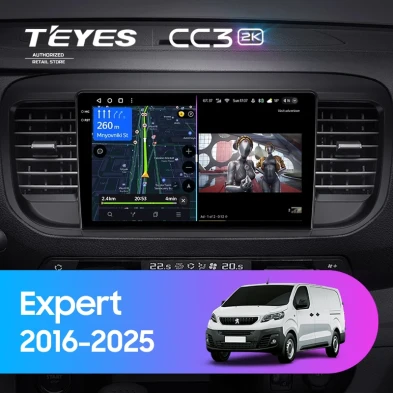 Штатная магнитола Teyes CC3 2K 4/32 Peugeot Expert (2016-2026)