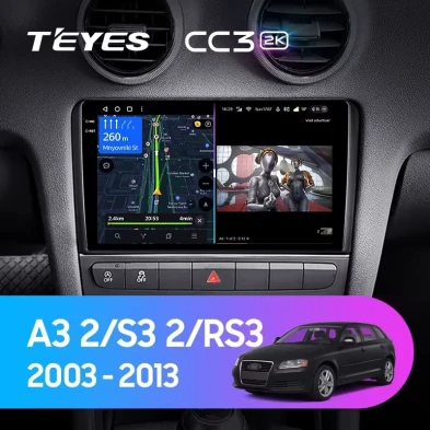 Штатная магнитола Teyes CC3 2K 360 6/128 Audi A3 2 8P (2003-2013)