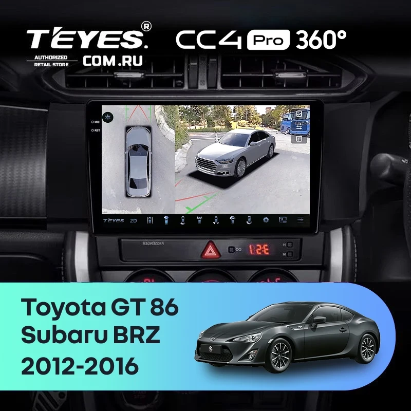 Штатная магнитола Teyes CC4 Pro 360 8/128 Toyota GT 86 (2012-2016) Правый руль