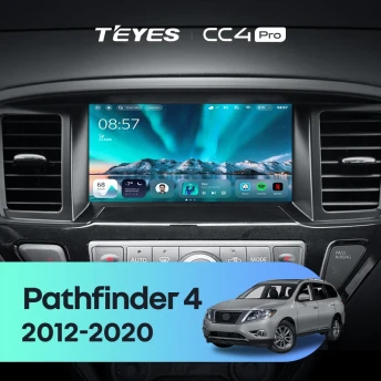 Штатная магнитола Teyes CC4 Pro 8/128 Nissan Pathfinder 4 R52 (2012-2020) F1