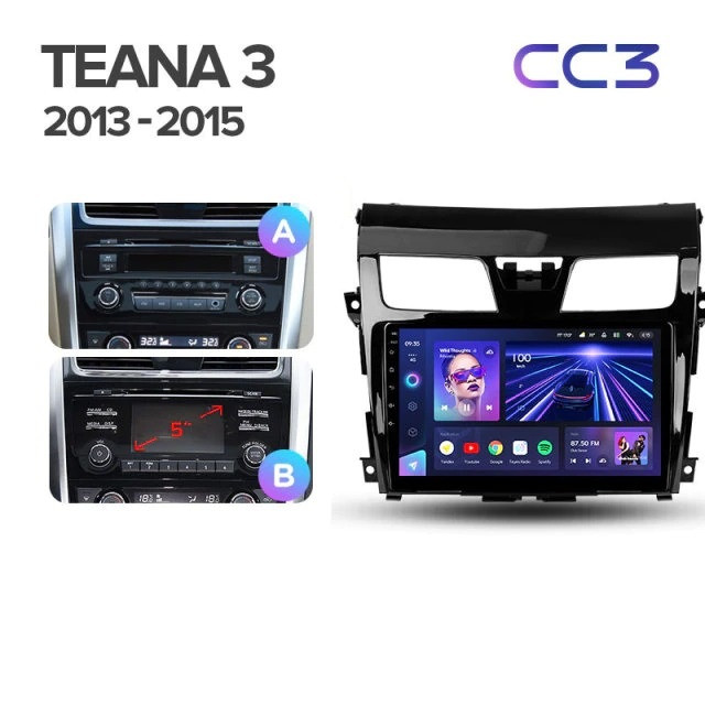 Штатная магнитола Teyes CC3 4/32 Nissan Teana J33 (2013-2015) Тип-C