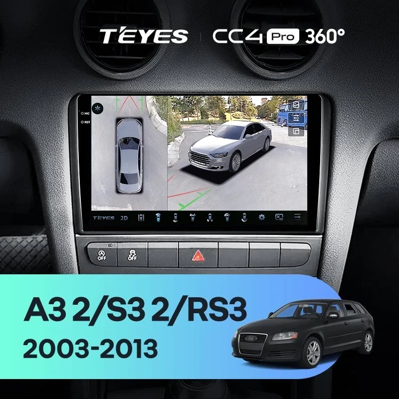 Штатная магнитола Teyes CC4 Pro 360 12/256 Audi S3 2 (2006-2012)