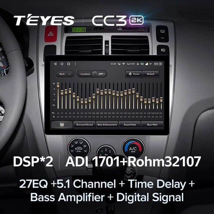 Штатная магнитола Teyes CC3 2K 6/128 Hyundai Tucson 1 (2004-2009) F1 (11")