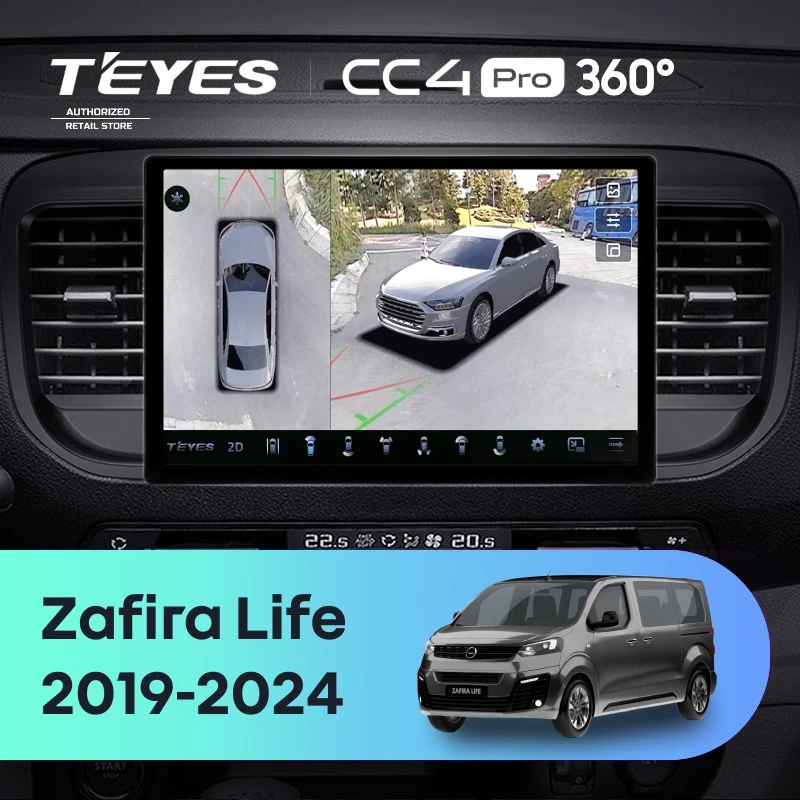 Штатная магнитола Teyes CC4 Pro 360 8/128 Opel Zafira Life (2019-2024) (11")