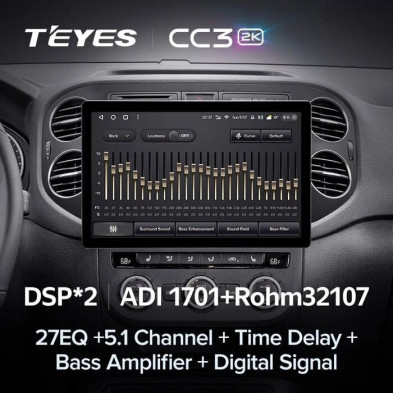 Штатная магнитола Teyes CC3 2K 4/64 Volkswagen Tiguan 1 NF (2006-2016) F1 (13")