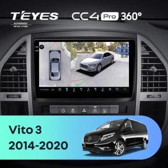 Штатная магнитола Teyes CC4 Pro 360 12/256 Mercedes-Benz Vito 3 W447 (2014-2020)