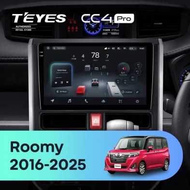 Штатная магнитола Teyes CC4 Pro 8/128 Toyota Roomy (2016-2026) Правый руль