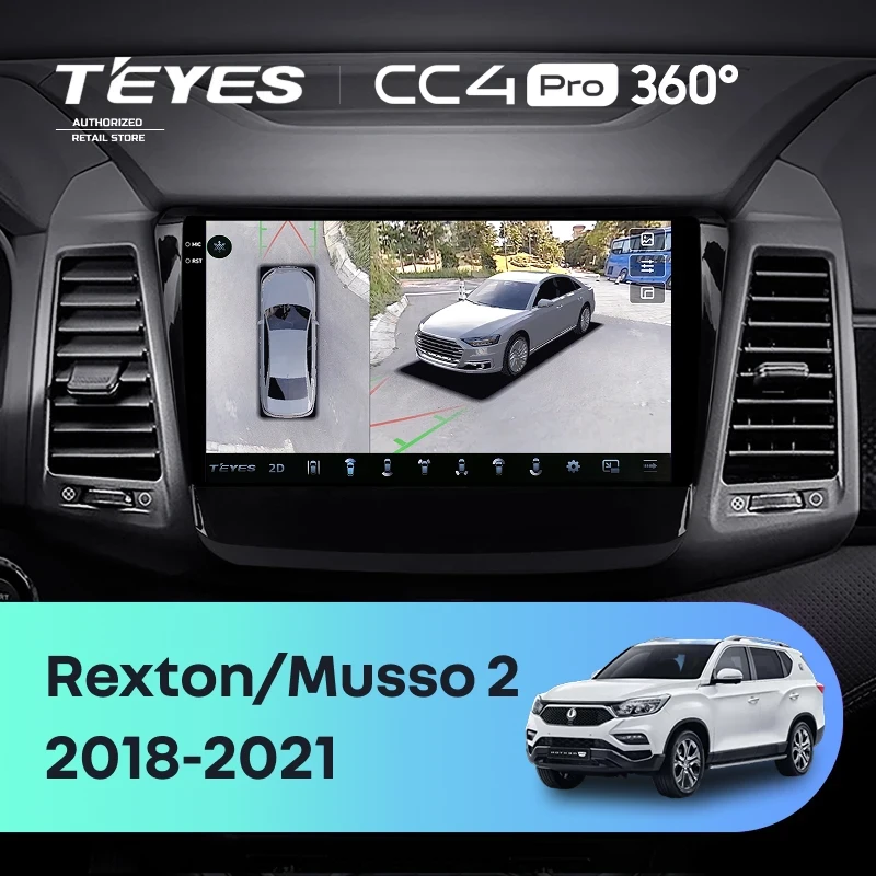 Штатная магнитола Teyes CC4 Pro 360 12/256 SsangYong Rexton Y450 Y400 (2018-2021)