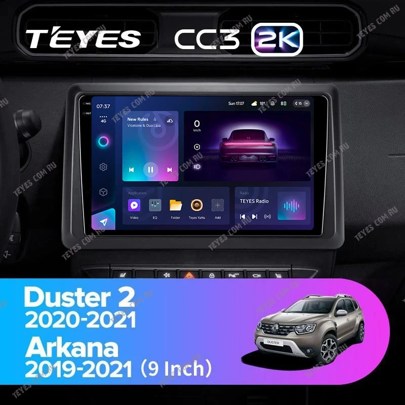 Штатная магнитола Teyes CC3 2K 4/64 Renault Duster HM 2 (2020-2021) F2