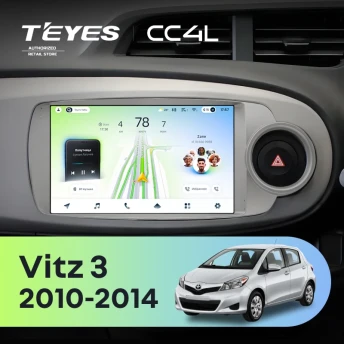 Штатная магнитола Teyes CC4L 6/64 Toyota Vitz 3 (2010-2014) Правый руль