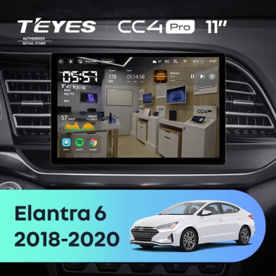 Штатная магнитола Teyes CC4 Pro 12/256 Hyundai Elantra 6 (2018-2020) Тип-B (11")