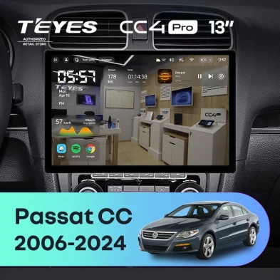 Штатная магнитола Teyes CC4 Pro 8/128 Volkswagen Passat CC (2006-2024) (13")