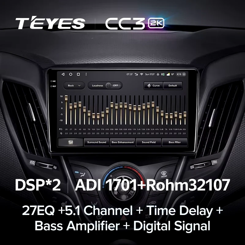 Штатная магнитола Teyes CC3 2K 6/128 Hyundai Veloster FS (2011-2017) Тип-A