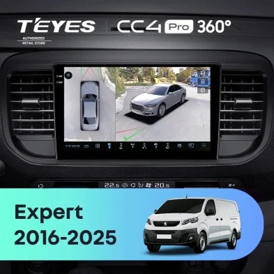 Штатная магнитола Teyes CC4 Pro 360 8/128 Peugeot Expert (2016-2026)