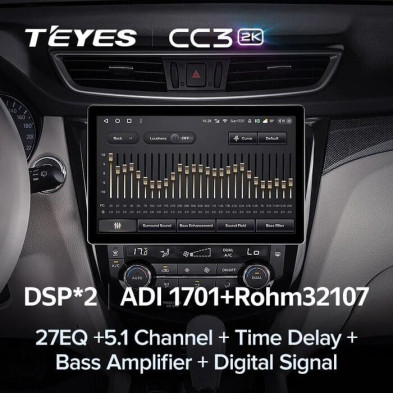 Штатная магнитола Teyes CC3 2K 4/32 Nissan X-Trail 3 T32 (2013-2021) F2 Тип-C (13")