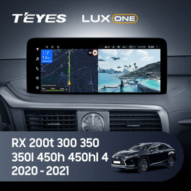 Штатная магнитола Teyes LUX ONE 4/64 Lexus RX200t RX300 RX350 RX350l RX450h RX450hl AL20 IV (2020-2021)