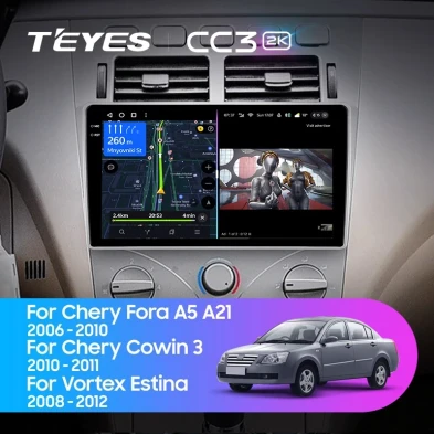 Штатная магнитола Teyes CC3 2K 6/128 Vortex Estina (2008-2012)