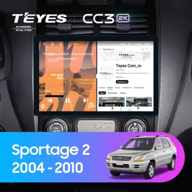 Штатная магнитола Teyes CC3 2K 4/32 Kia Sportage 2 (2004-2010) F2 (11")
