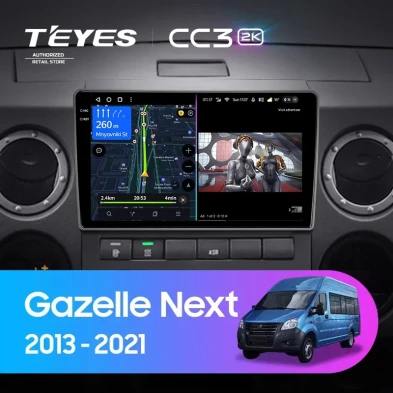 Штатная магнитола Teyes CC3 2K 6/128 для GAZ Gazelle Next (2013-2021) F1