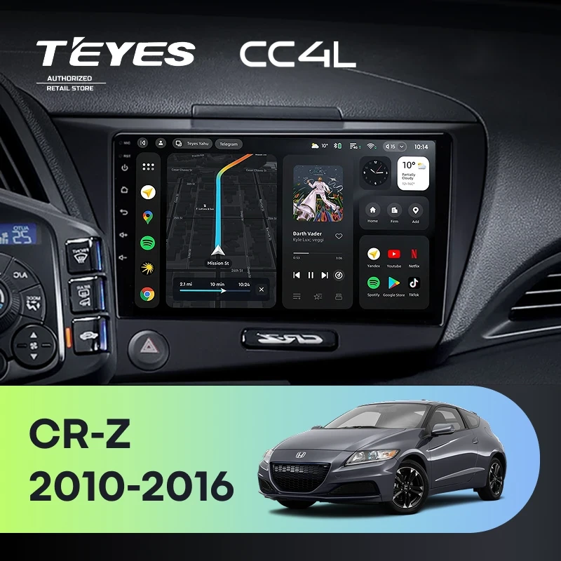 Штатная магнитола Teyes CC4L 4/64 Honda CR-Z 1 (2010-2016)