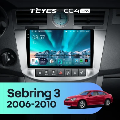 Штатная магнитола Teyes CC4 Pro 12/256 Chrysler Sebring 3 JS (2006-2010)